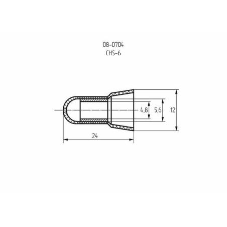 Заглушка концевая изолированная (КИЗ d4.8мм) 8кв.мм (CHS-6) REXANT 08-0704