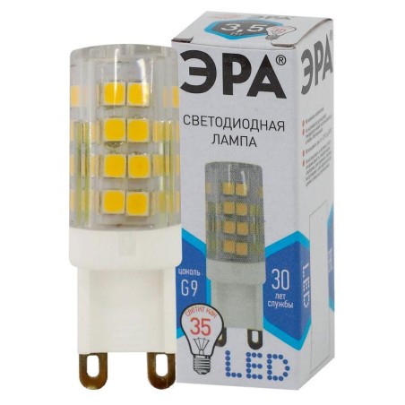 Лампа светодиодная JCD-3.5w-220V-corn ceramics-840-G9 280лм ЭРА Б0027862