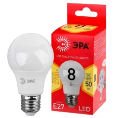 Лампа светодиодная LED A55-8W-827-E27 R A55 8Вт груша E27 тепл. бел. ЭРА Б0052659