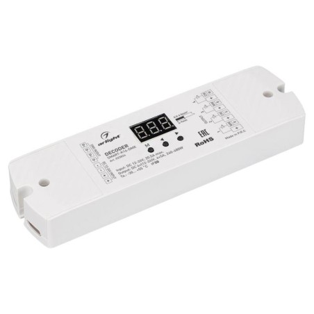 Декодер SMART-K16-DMX (12-24В 4х5А) (IP20 пластик) Arlight 023824