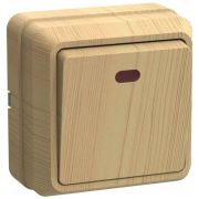 Выключатель 1-кл. ОП Октава 10А IP20 ВС20-1-1-ОС с индикацией сосна GENERICA EVO11-K03-10-DC