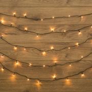 Гирлянда светодиодная «Твинкл Лайт» 15м 120LED тепл. бел. 6.9Вт 220-240В IP20 с контроллером 8 режимов провод ПВХ темн. зел. Neon-Night 303-056