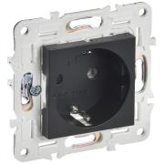 Розетка SKANDY 16А с заземл. без защ. шторок SK-R05Bl черн. IEK SK-R11-16-K02