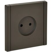 Розетка 1-м СП FORTE&PIANO FP318 10А без заземл. без защ. шторок винт. крепл. сер. IEK FP-R10-10-K03