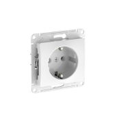 Розетка Glossa 16А с заземл. быстрозажим. клем. механизм бел. SE GSL000143S