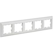 Рамка 5-м BRITE РУ-5-БрАБ арктич. бел./бел. IEK BR-M52-12-K91