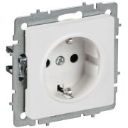 Розетка BRITE РС14-1-0-БрАБ 16А с заземл. защ. шторки механизм арктич. бел. IEK BR-R14-16-K91