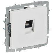 Розетка компьютерная СП BRITE РК10-БрАБ RJ45 кат.5E механизм арктич. бел. IEK BR-K10-1-K91