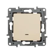 Выключатель 1-кл. СП Etika 10А IP20 250В 10AX с подсветкой/индикацией безвинтов. зажимы механизм сл. кость IEK 672303